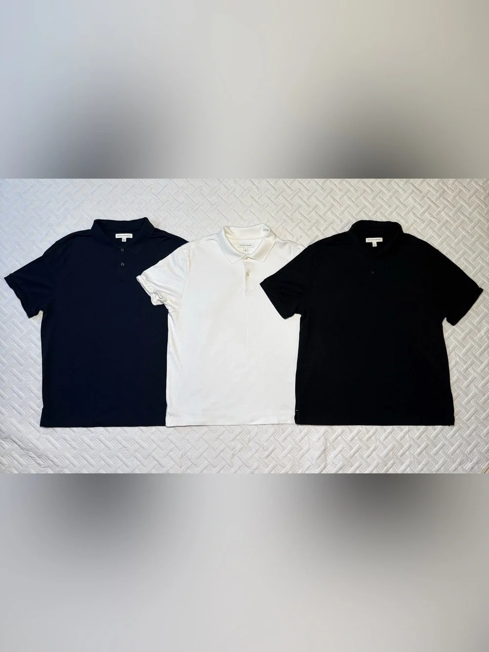 Banana Republic Men's Polo Trio - Navy, White & Black